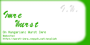 imre wurst business card